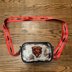 Chicago Bears Clear Stadium Approved Crossbody Bag w Adjustable Strap